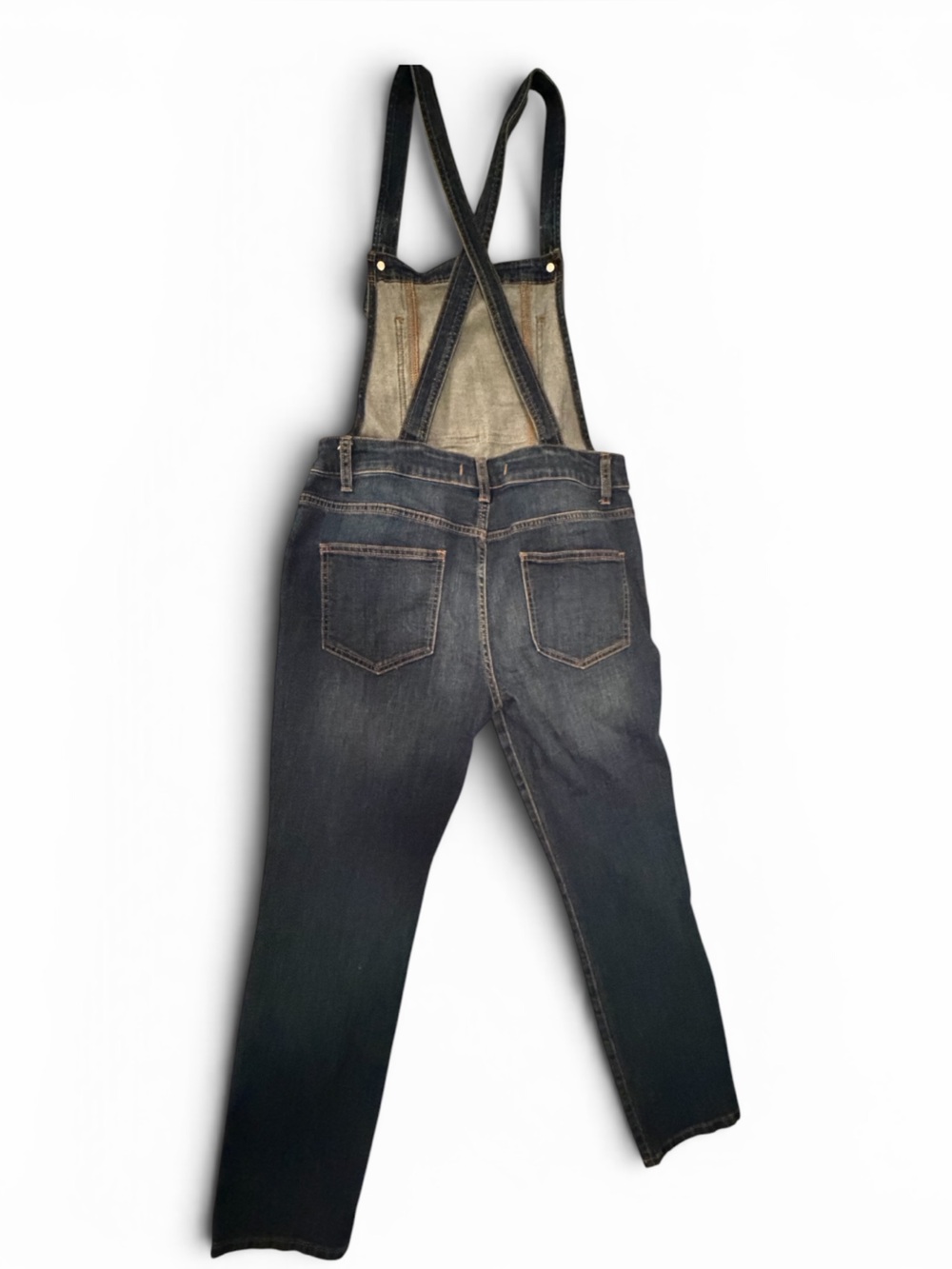 Free People Faded Blue Slim Denim Overalls - Picture 4 of 5